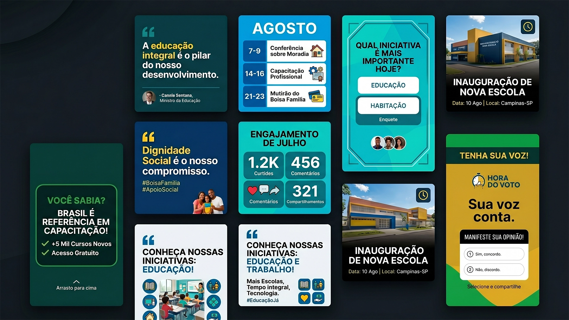Criativos Estáticos para Feed e Stories