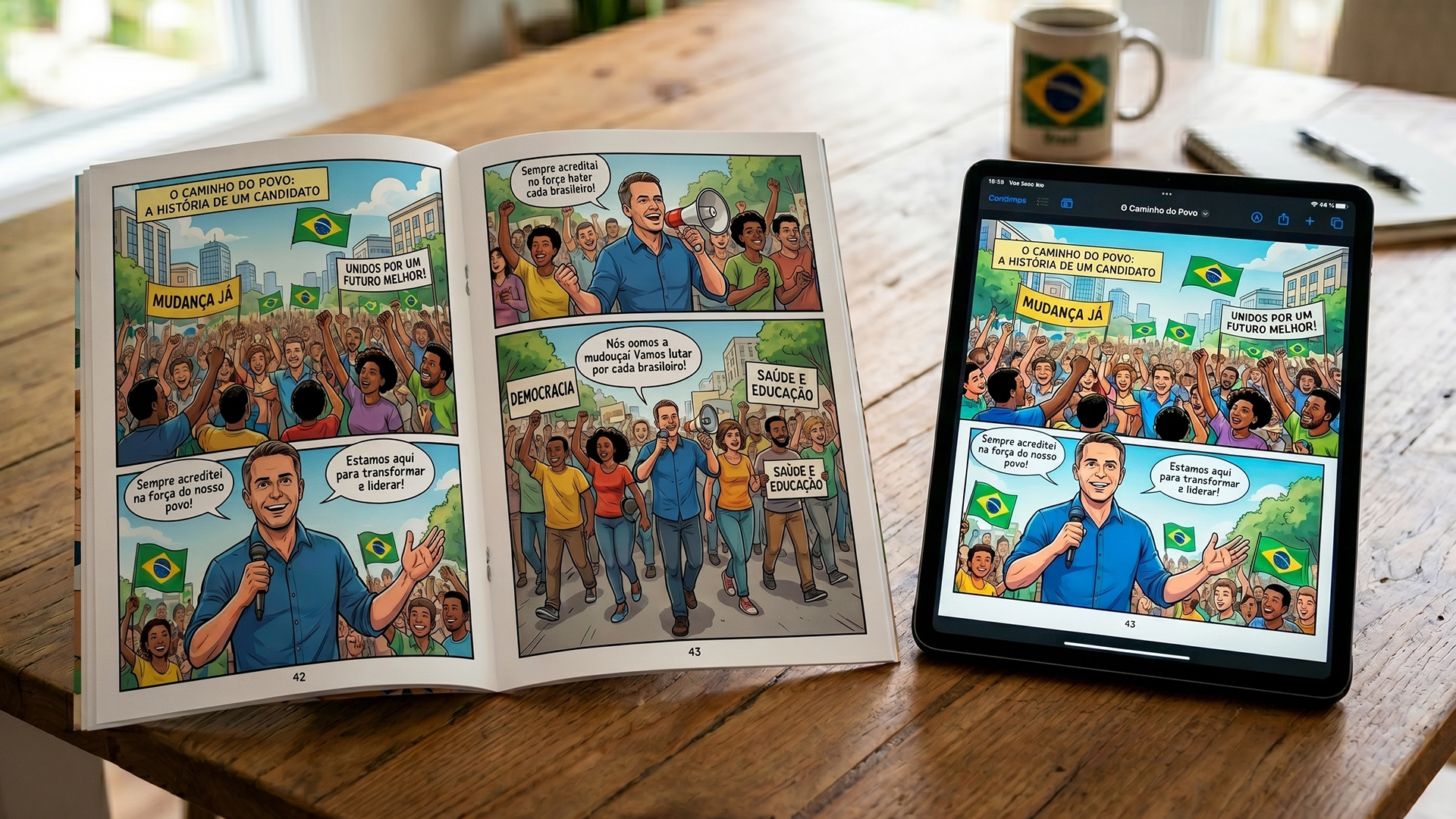 HQs e Quadrinhos para Campanha Política